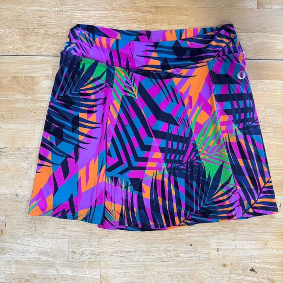 Dona Jo Golf Tennis Pickleball Court Skort Skirt Tropical Size 1.5 Medium EUC - Picture 2 of 11